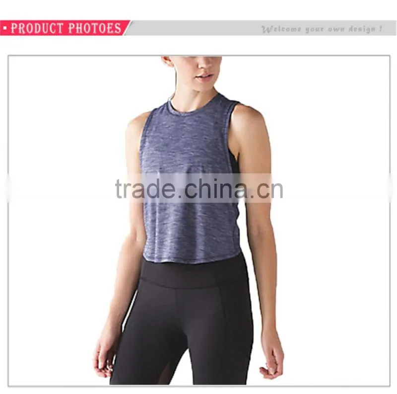 Factory Wholesale Hot Sale Racerback Singlets Gym Vest Yoga Wear Women