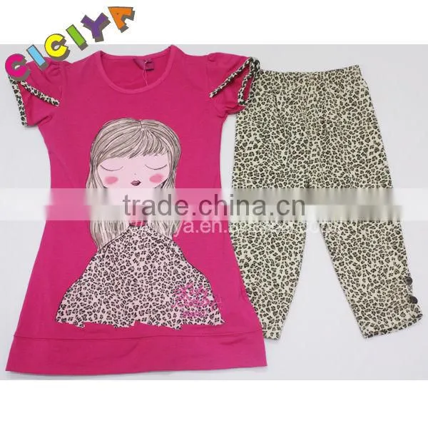 Custom wholesale summer pajamas for women cotton leopard printing pajama set