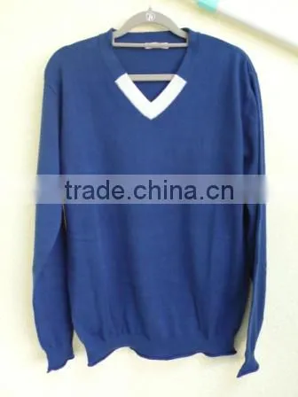 The V neck high light color pullover casual men knitted sweater men (Maco Johnston)