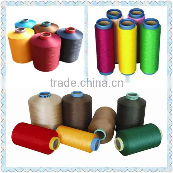 100% colored polyester DTY yarn for hand knitting