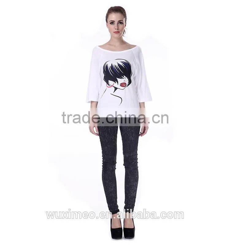 New coming updated 100% cotton lady t shirt