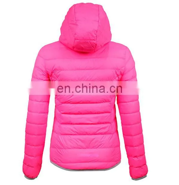 outdoor light weight ladies sport fashion goose dowm jacket