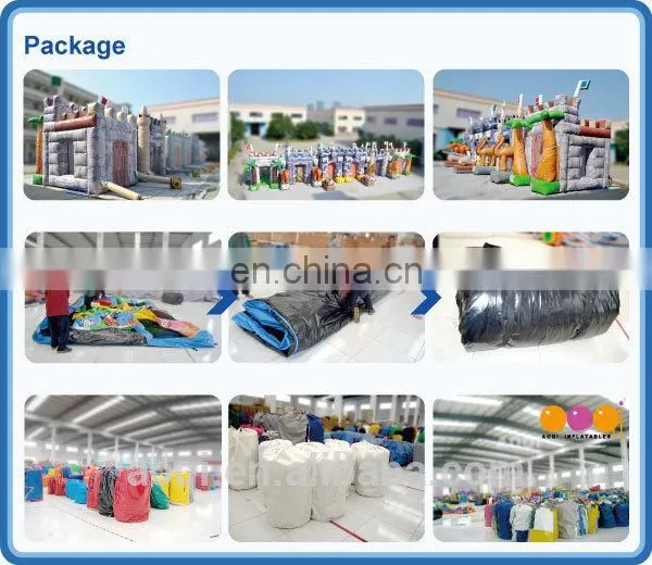 AOQI giant commercial use crazy fun Amercian football inflatable slide from China
