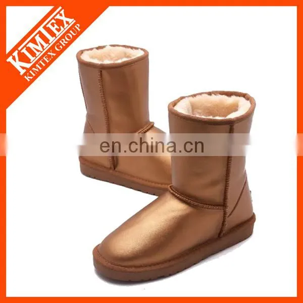 metallic leather boots for winter