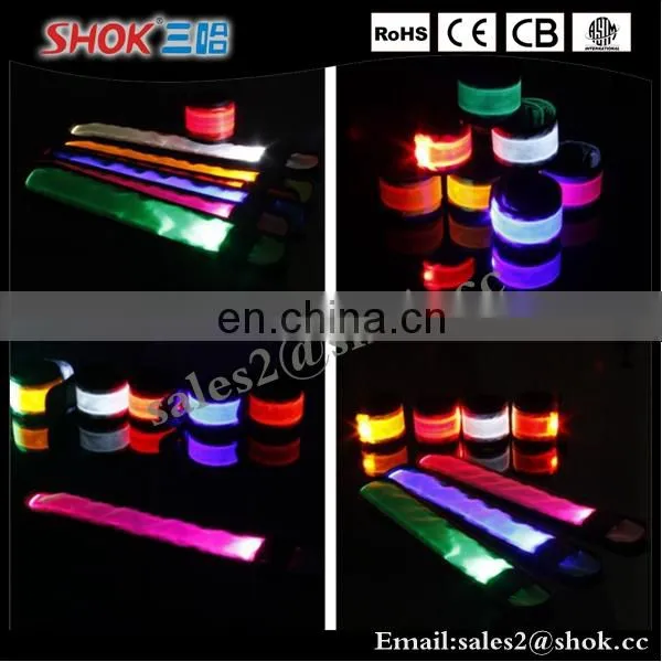 Wholesale LED Flashing wrist strap with 7 colors for sport