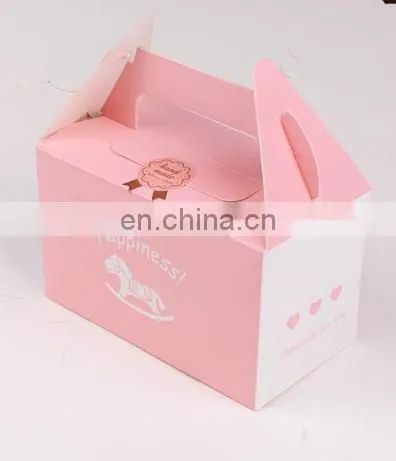 2015 folding recycled art paper & paper pudding box with handle