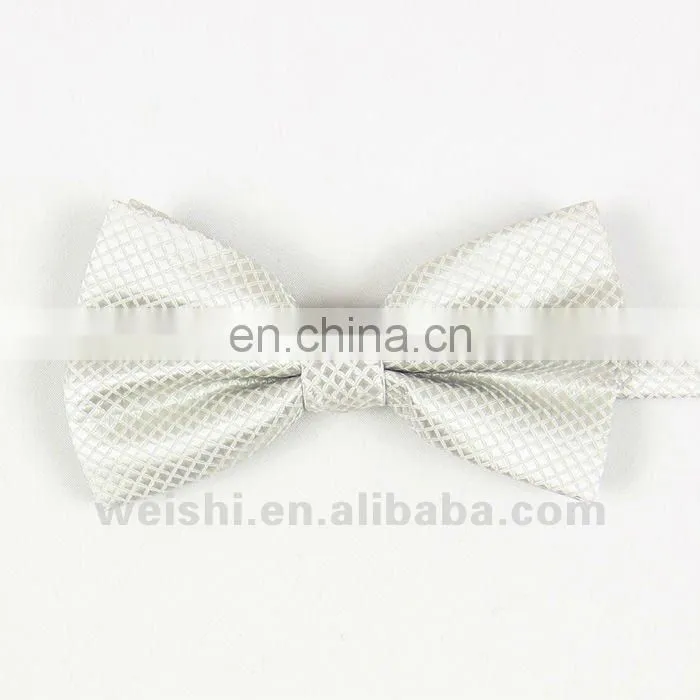 Men cheap elegant solid mum yarn dyed polyester bow ties