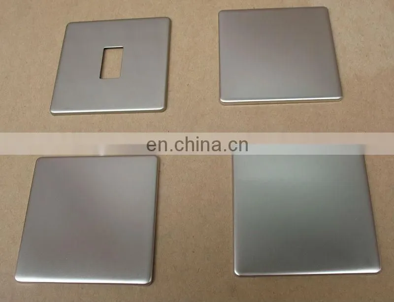 OEM Metal Fabricated Stamping with satin chrome self adhesive metal plate