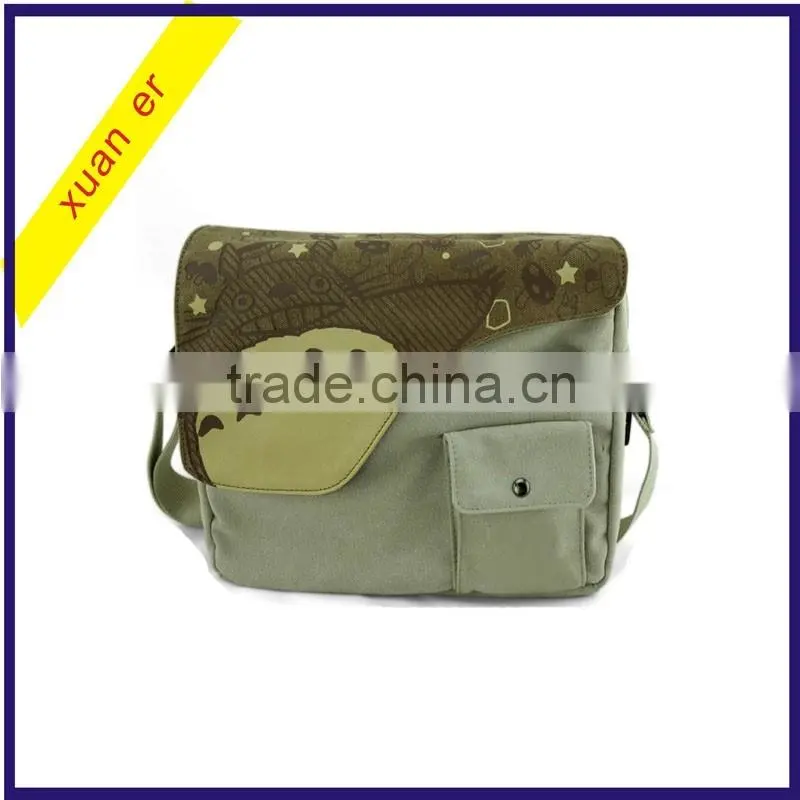 2016 new products fashion cartoon character pattern custom printed canvas single shoulder bag