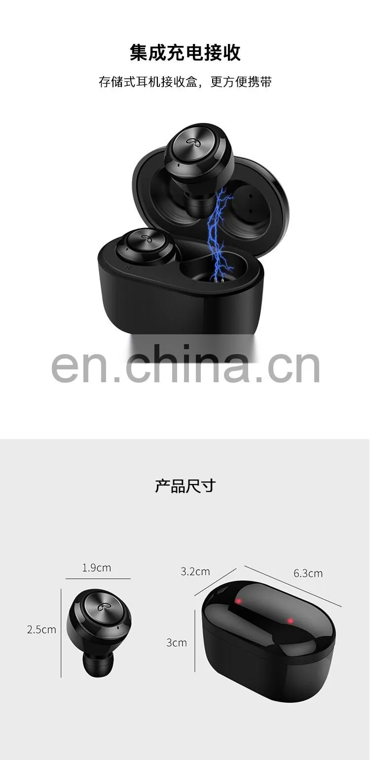 B168 True Wireless TWS Earphones V5.0 Earbuds Hifi Noise Cancelling Sports Headset Headphones