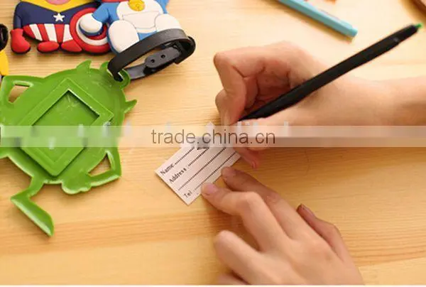 Cute color figure silicone luggage tag