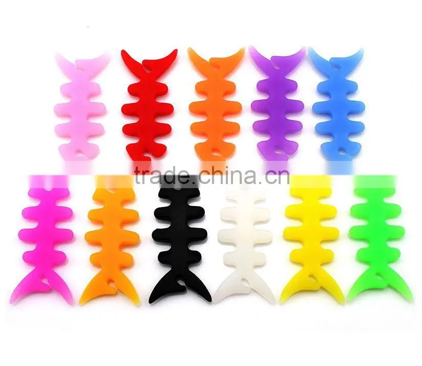 China Manufacturer Sale Cable Clamps Cute Cable Winder Earphone Silicone Cable Holder Clip
