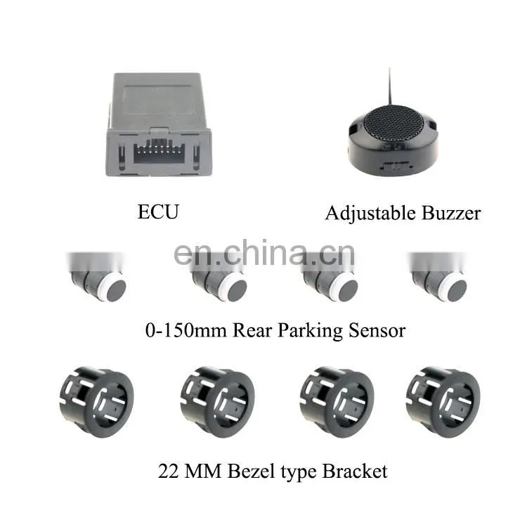 China Factory OEM High Quality Universial 22mm Rear 4 parking sensor radar PDC Low Price Auto Car Reversing Aid Assist Monitor
