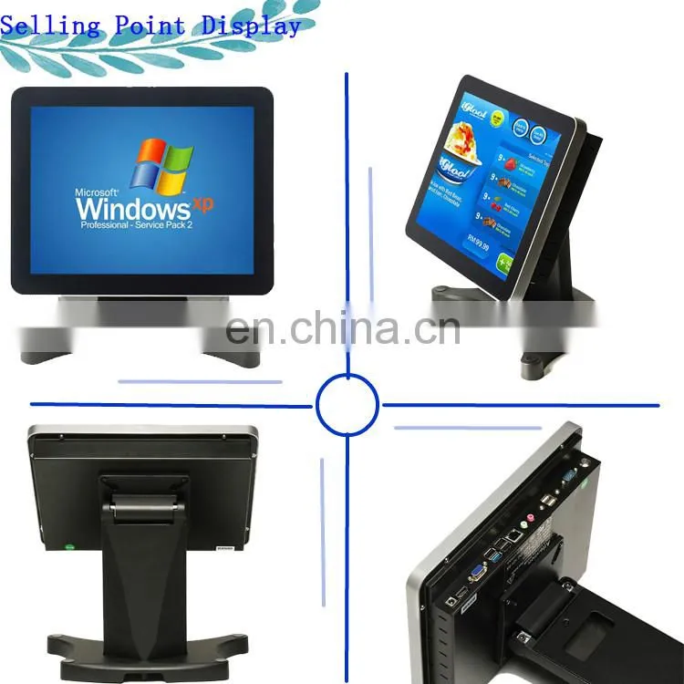 J1900 12''Billing Machine pos/Cashier/Supermarket Dual Stand Terminal Screen Smart Window10 Pos System
