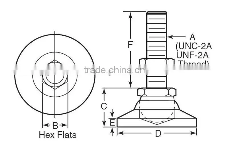 Adjustable furniture feet HG-L-0046