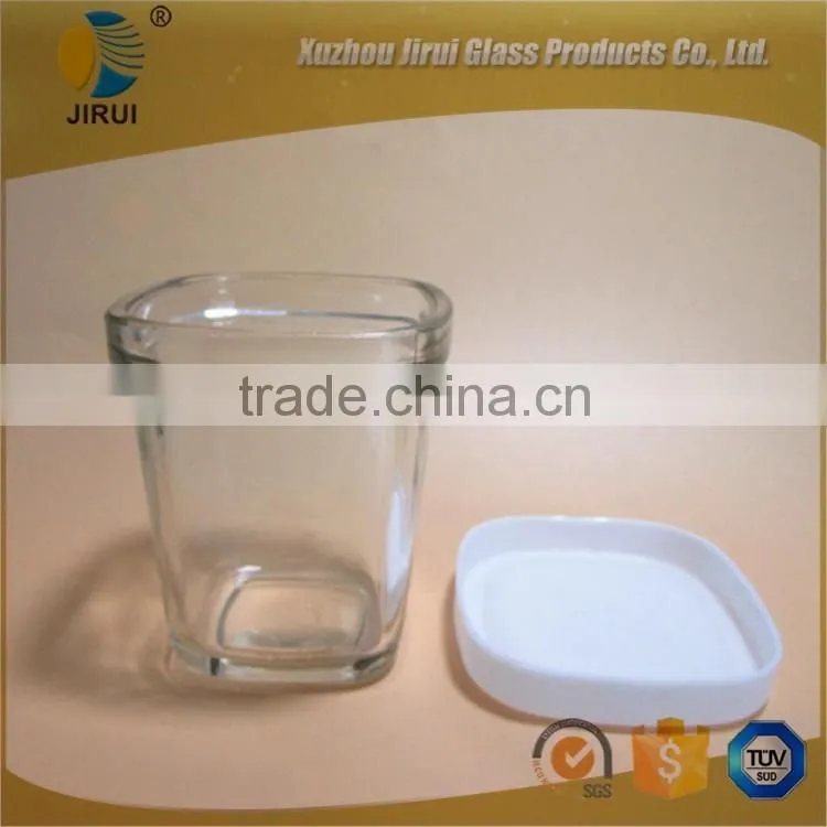 Glass Candle Jar With Plastic Cap Wholesale