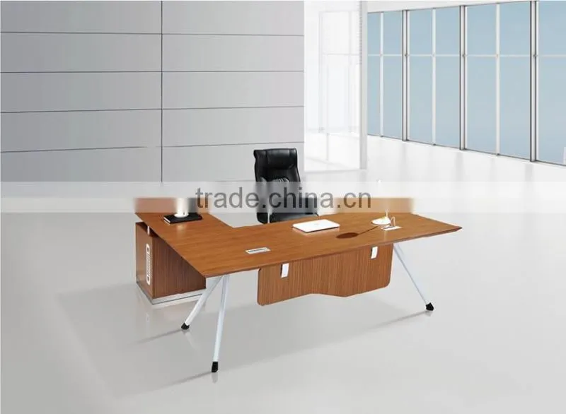 2015# modern office desk with metal frame metal leg/modern desk 13B-1