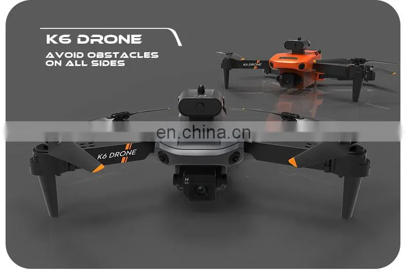 K6 Mini Drone 4K Dual Camera Wifi FPV Four Sides Infrared Obstacle Avoidance Foldable Quadcopter Gifts