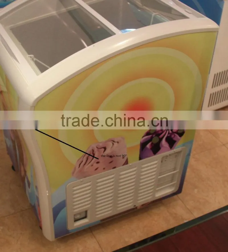 138L White glass small refrigerator freeze ice cream