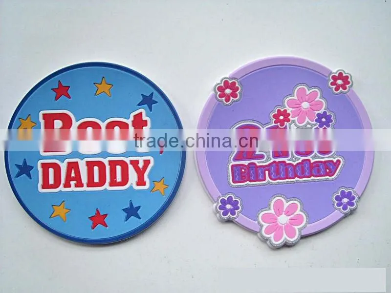 PVC cup pad, decorative PVC table mats for home, cheap beer coaster