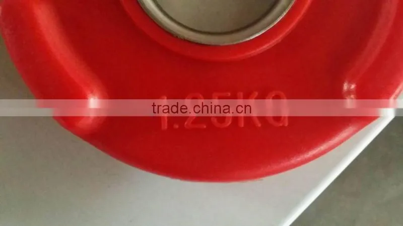 Home gym equipment PU weight plate barbell weight plate