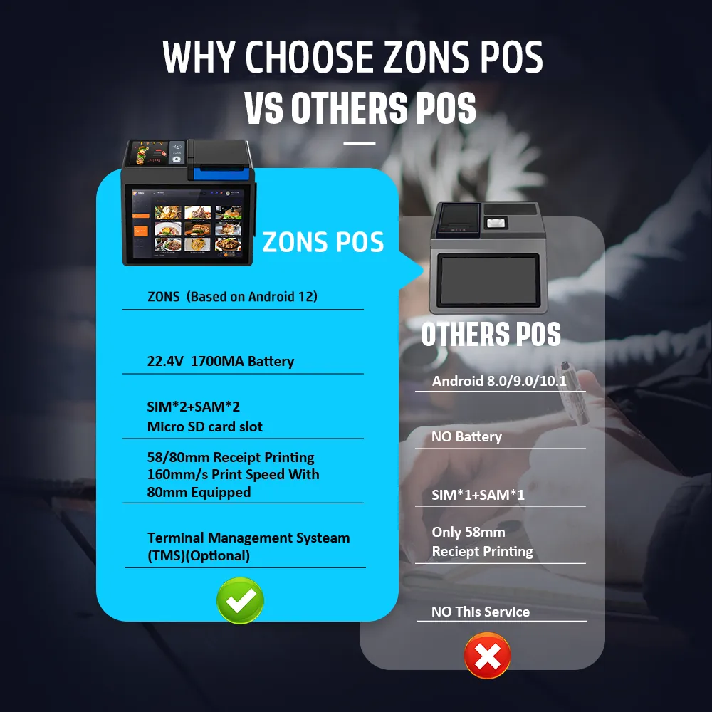 Z100 POS for seafood restaurant fresh food payment