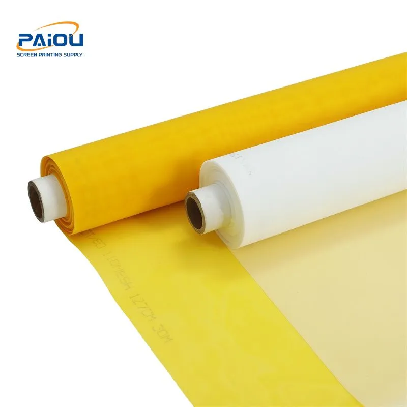 The difference between the white and yellow screen printing mesh