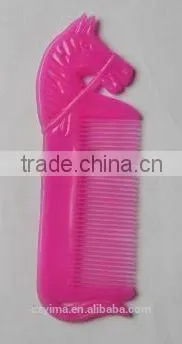 plastic horsehead mane comb/equestrian
