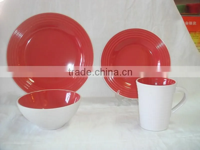 long using dinner set 16pc ceramic Wholesale Bulk square dinner set dinnerware set