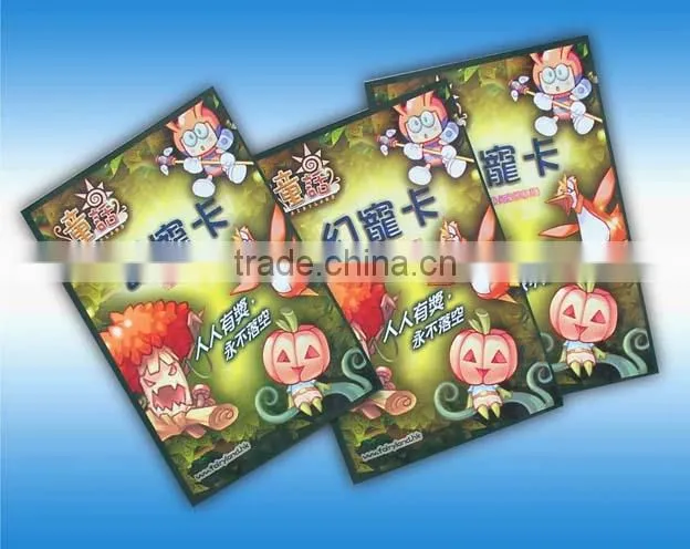 colorful printing plastic bag for game card packing