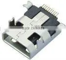 CE 8 pin micro usb male pcb connector