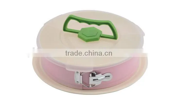 carbon steel spring form with silicone lid