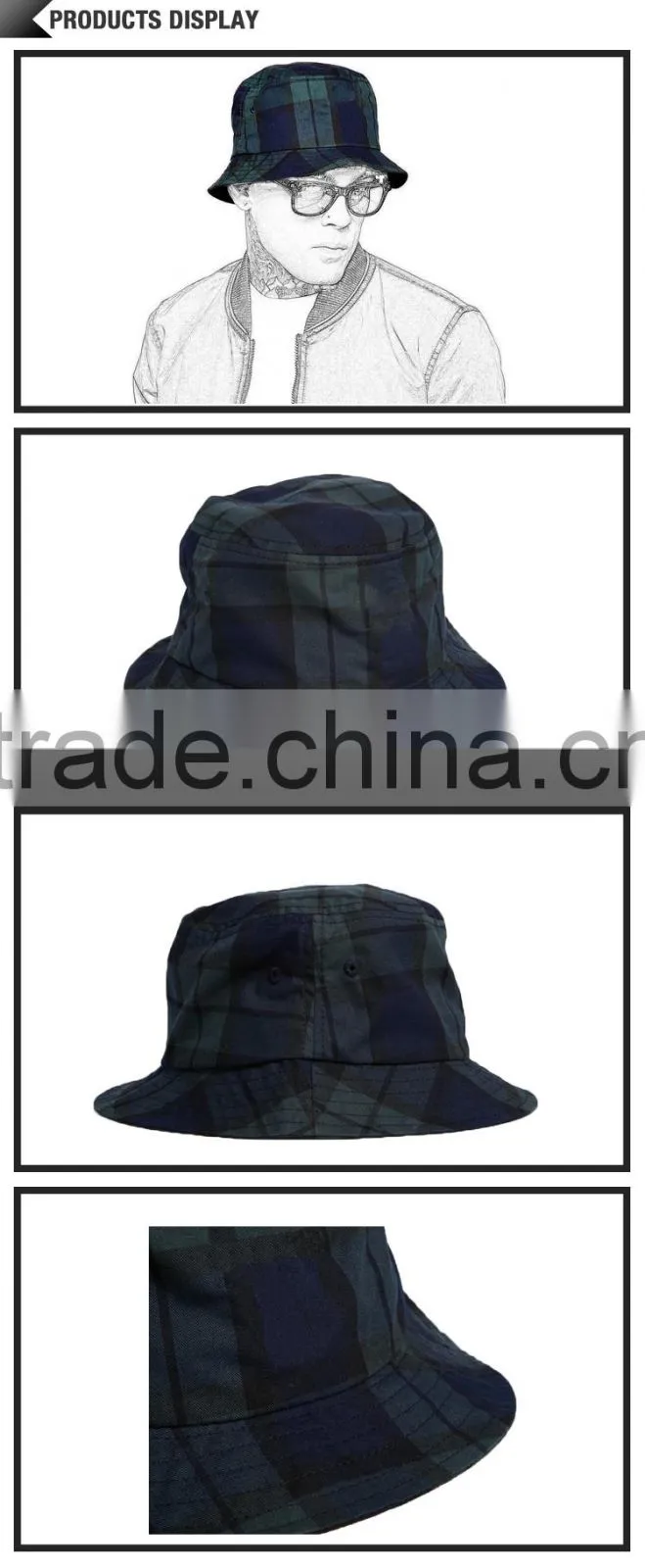 custom high quality london fisher sun hat wholesale