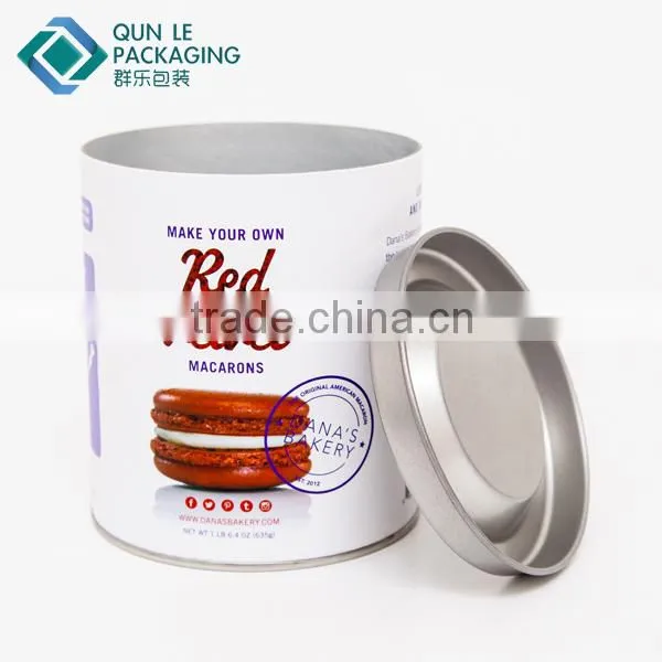 Wholesale Round Paper Tea Tin Cans for Food Packaging