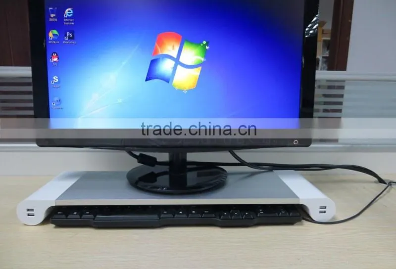 Metal Computer USB Charger Adapter Holder for Keyboard