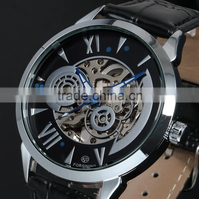 2016 Mens Luxury Men Skeleton Mechanical Hand Watch Brand Watches ZB004