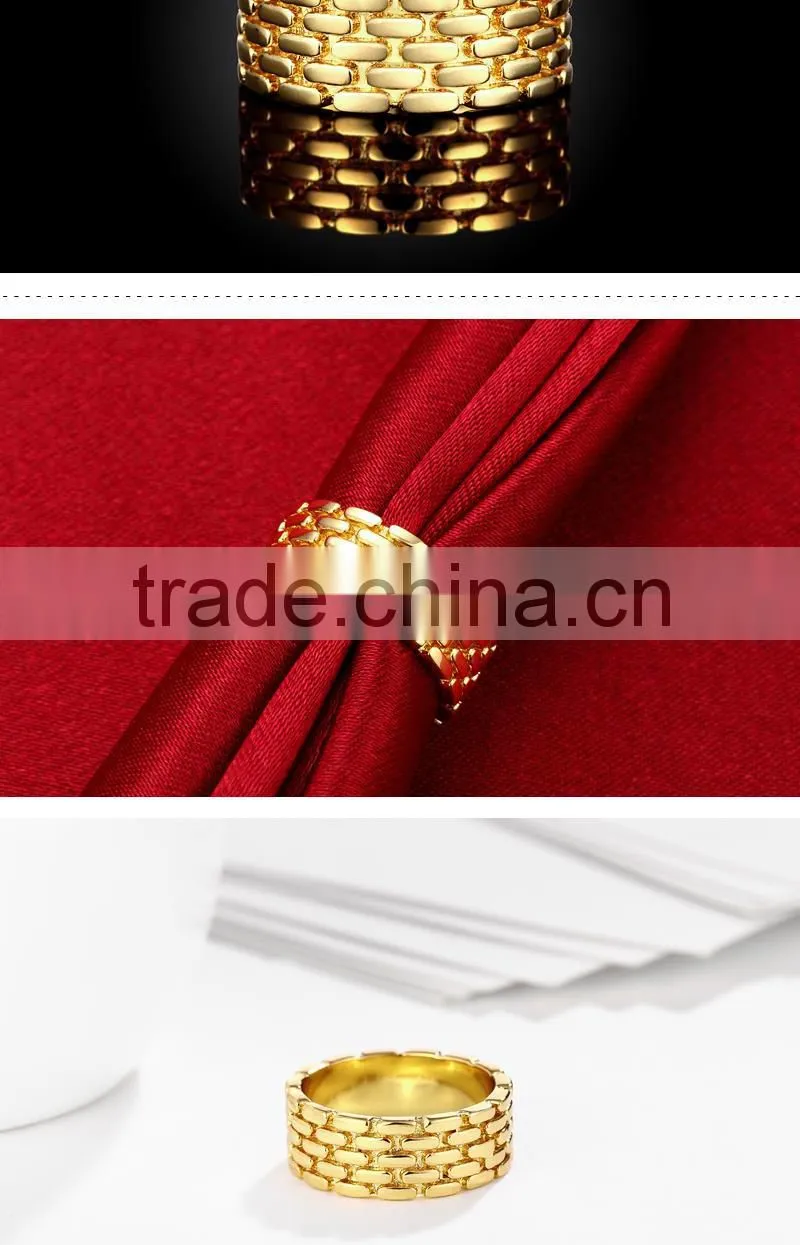 Gold plated streak body jewelry ring 2015