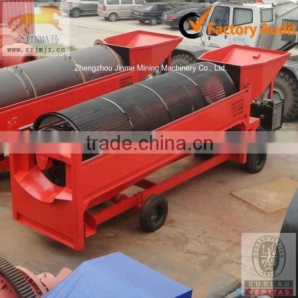 mobile rieve gold sand washing plant with double deck screen mesh