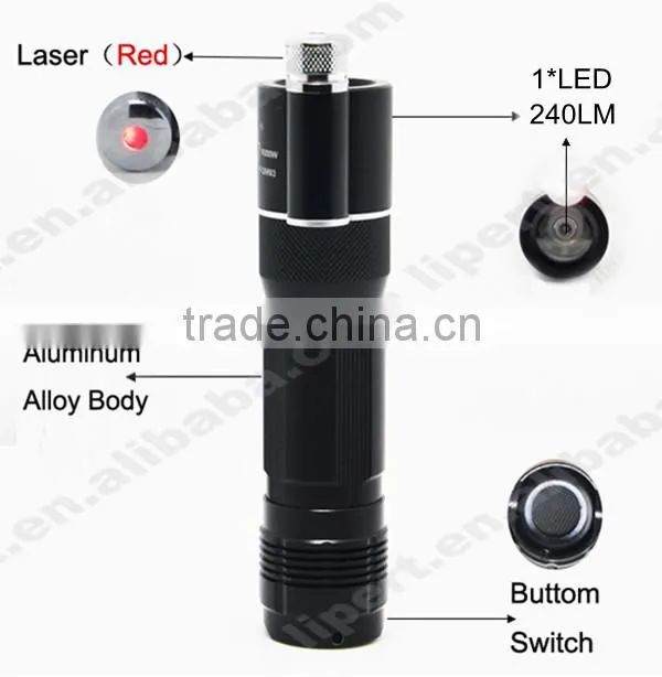 (1500043) New Design Aluminum 240LM Power Rechargeable LED Infrared Flashlight