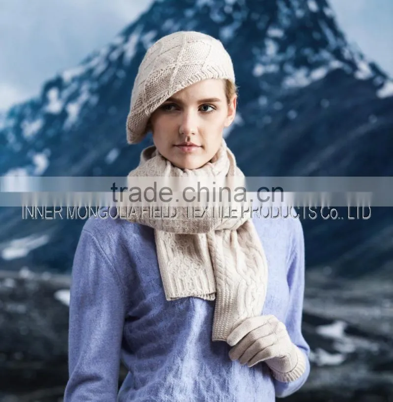 Cashmere Knit Beret Pattern Hat