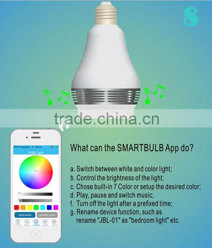 Dj Disco bluetooth Speaker led bulb,Best Portable bluetooth Speaker