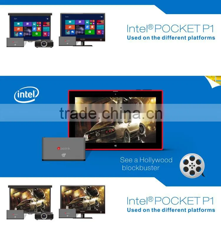 Slim design BT 4.0 desktop mini computer, low cost mini computer, Beelink Windows 8 micro pc