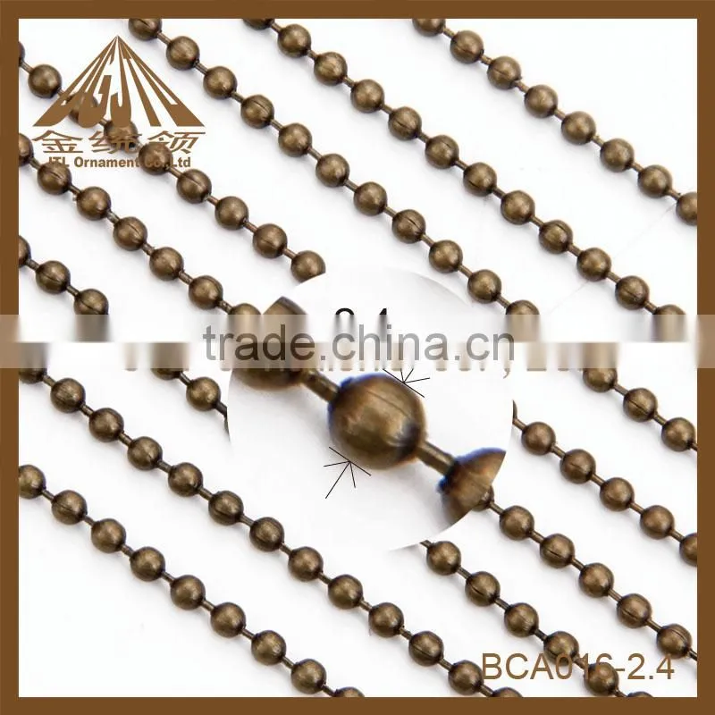 wholesale color ball chain antique brass ball chain