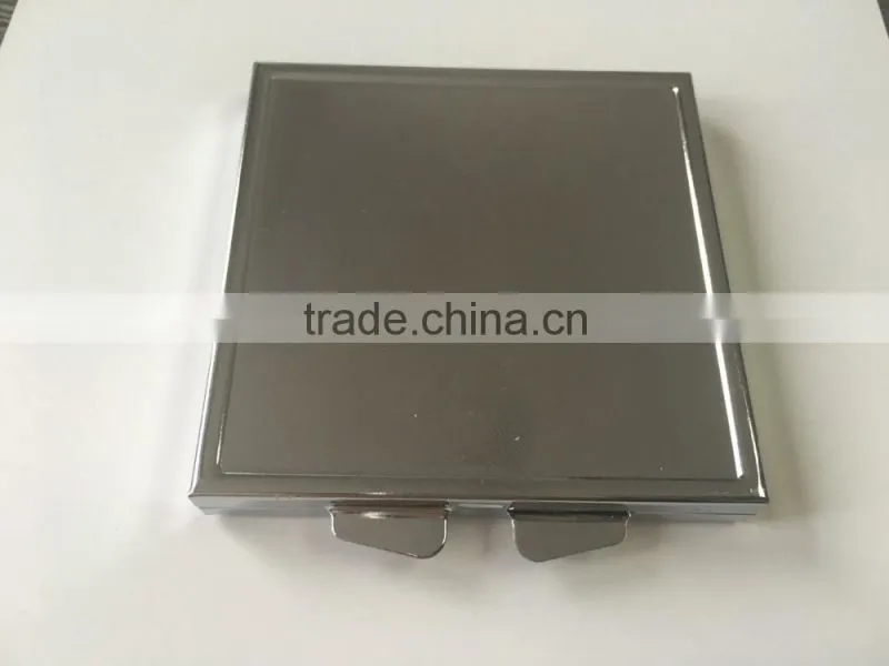 Square shape aluminum pocket mirror