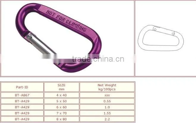 high quality casting aluminum Snap Hook