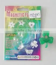 FLASHING LED four-leaved clover PIN!! nip!!
