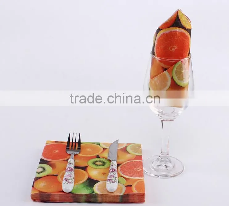 Full rinted paper Table Napkin paper napkin with several size for custom