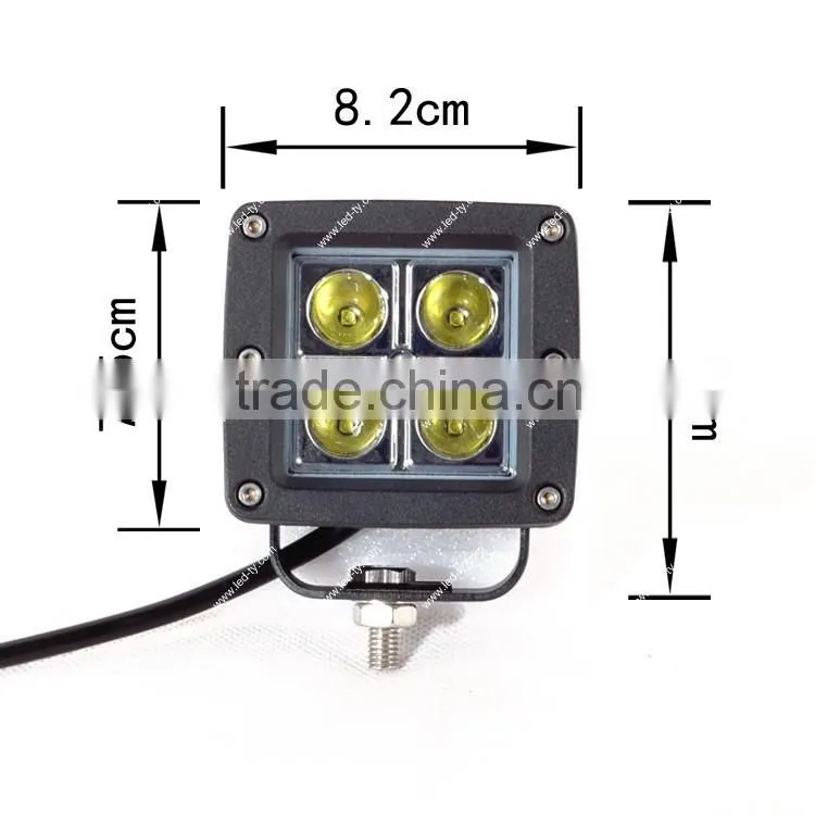 16W 3" Square LED driving light CREE led car driving light LED work Light/lamp offroad led lighting,ATV,track