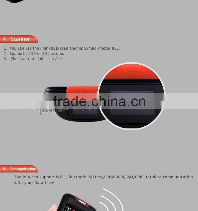 Wholesale Cheap Wifi BT 1D 3G Barcode Scanner PDA With Android OS