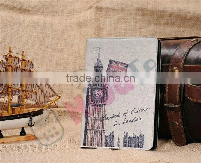 UK Big Ben Leather Case for iPad Mini,For iPad Mini Leather Case,Eiffel Tower/ Big Ben/ Triumphal Arch/Statue of Liberty